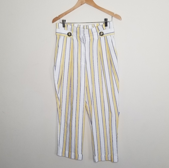 Topshop Summer Strip Peg Trousers NWT Sz US8 - Picture 2 of 9